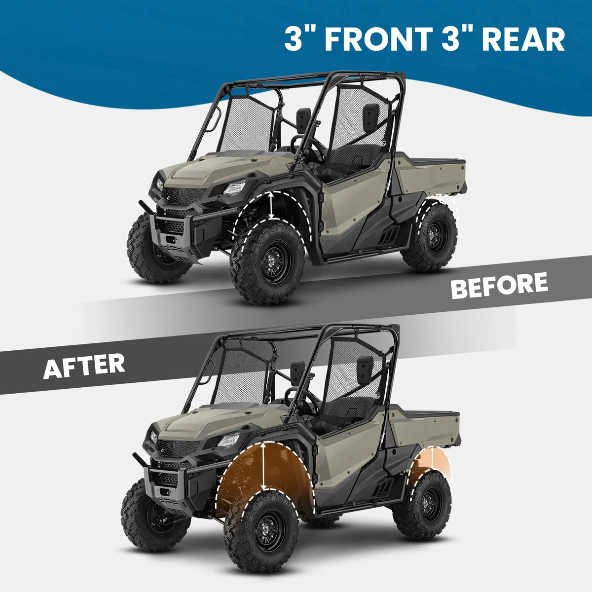3" Lift Kit for 2017–2023 Honda Pioneer 1000/1000-5