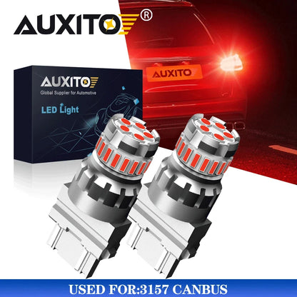Super Red 3157 LED Blinking Tail Light Bulb - 2 Pack