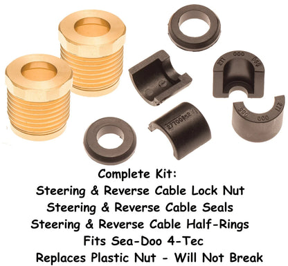 Half Ring & Lock Nut Seal Kit for Steering Cable - Sea-Doo 4Tec 2002-2010