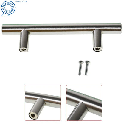 30 Kitchen Cabinet T Bar Handles in Brushed Nickel Finish