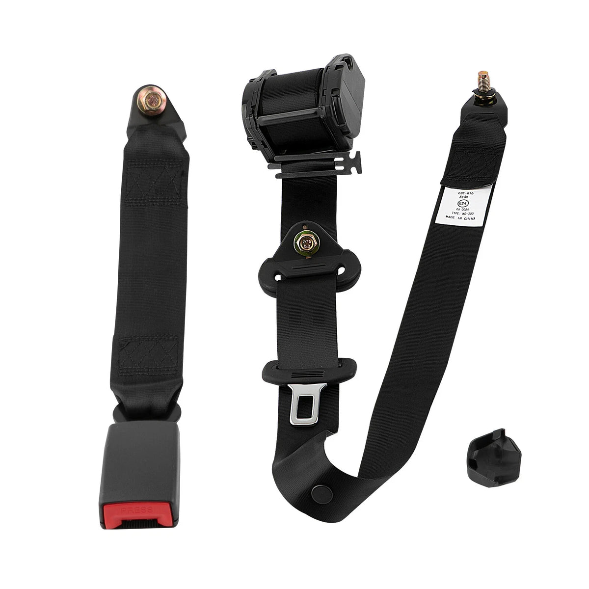 Safety Seat Belt Kit 3 Point Retractable for Vehicle