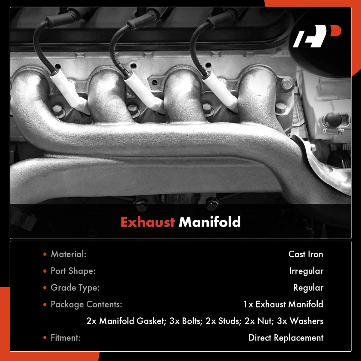 Exhaust Manifold Right Side with Gasket for Ford F-150 2009-2010