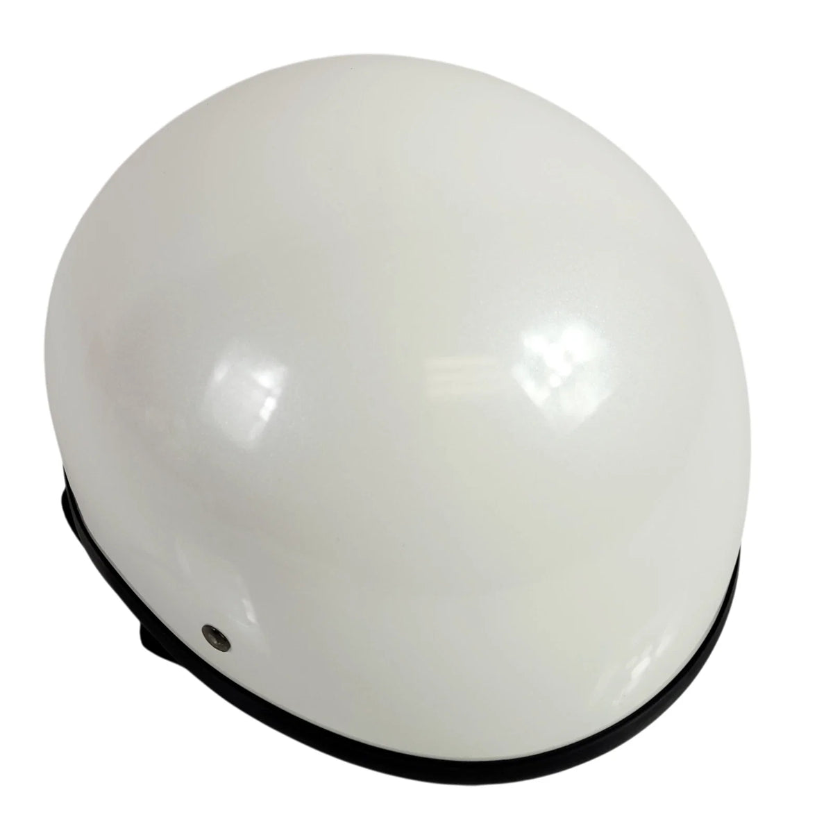 Motorcycle Helmet Low Profile 2XL Pearl White by Bare Bones DOT
