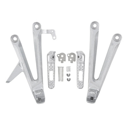 Set of 2 Passenger Footrests Footpegs Bracket for Honda CBR1000RR (2004–2007)