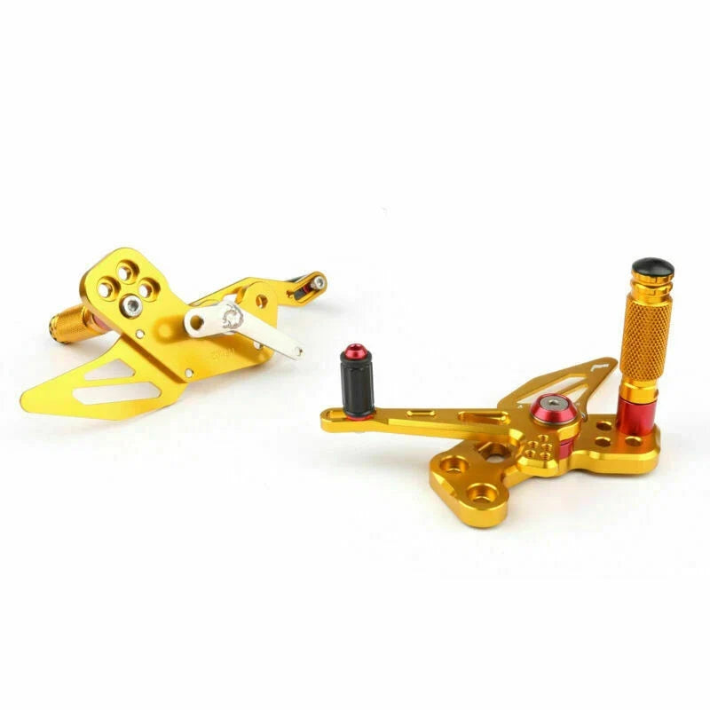 Rearsets Footpeg Pedals - Aluminum Gold T9 for Kawasaki Z125 Pro 2016-2019