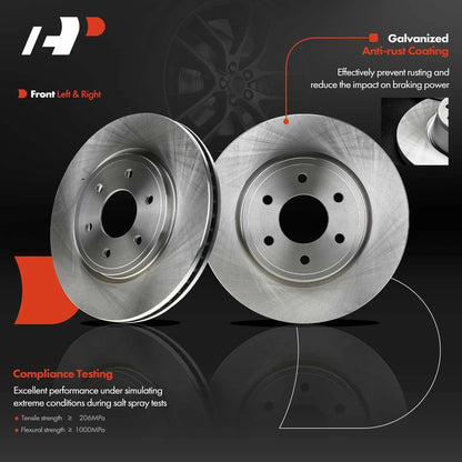 Front Brake Pad and Rotor Set with Caliper for Nissan Frontier