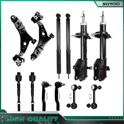 Sway Bar Kit with Shocks Struts and Control Arm for Lincoln Ford 2007-2009