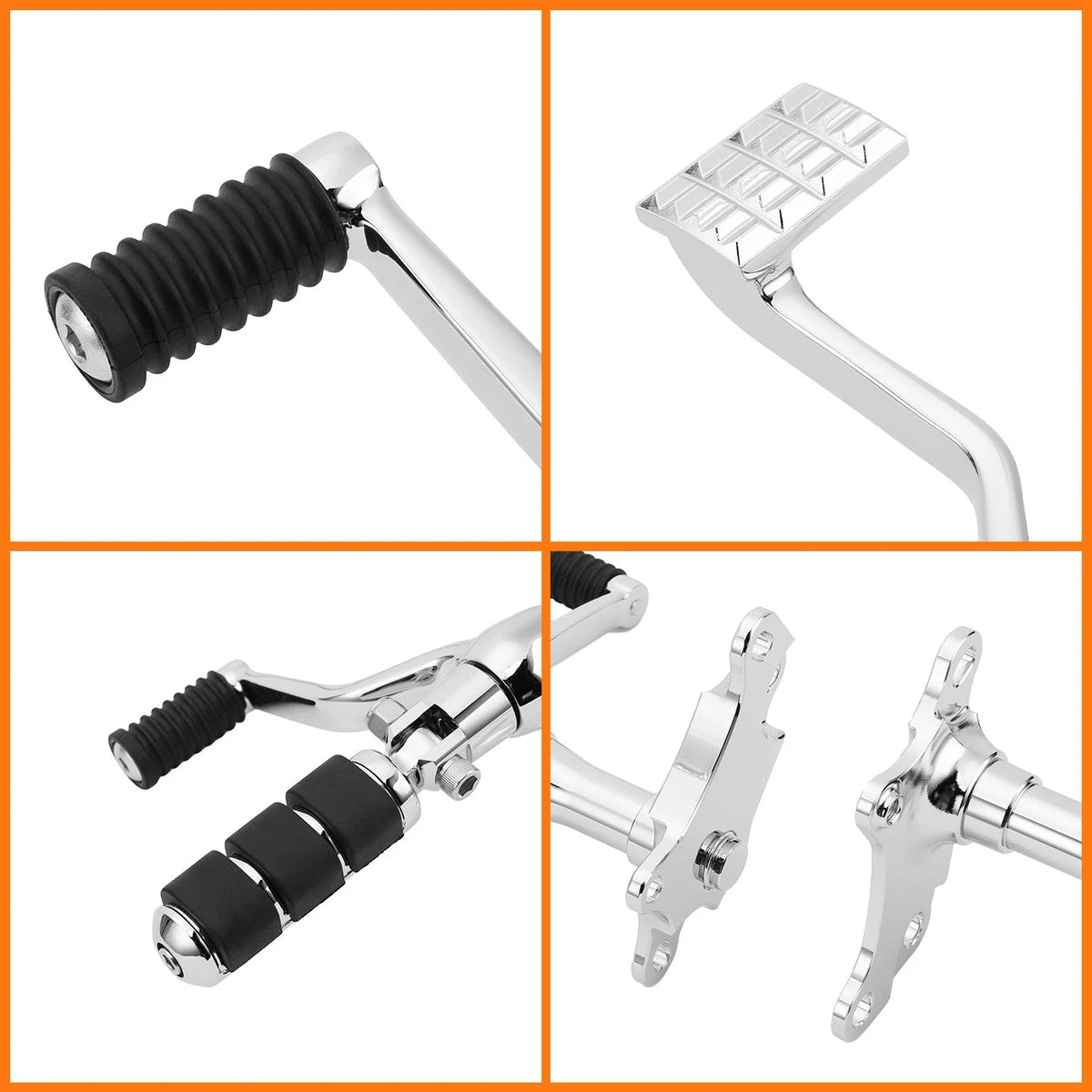 Chrome Forward Controls Kit for Sportster 883 1200 (1991-2003)