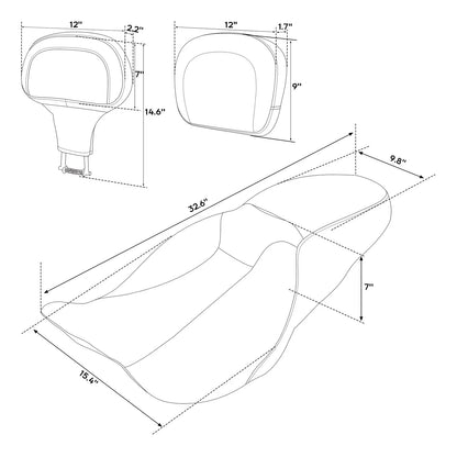 Sissy Bar Pad for Harley Davidson Electra Glide (2009-2023)