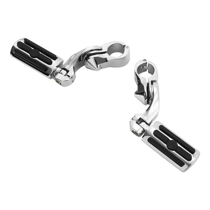 Short Highway Engine Guard Footpegs - 1-1/4" for Harley Touring