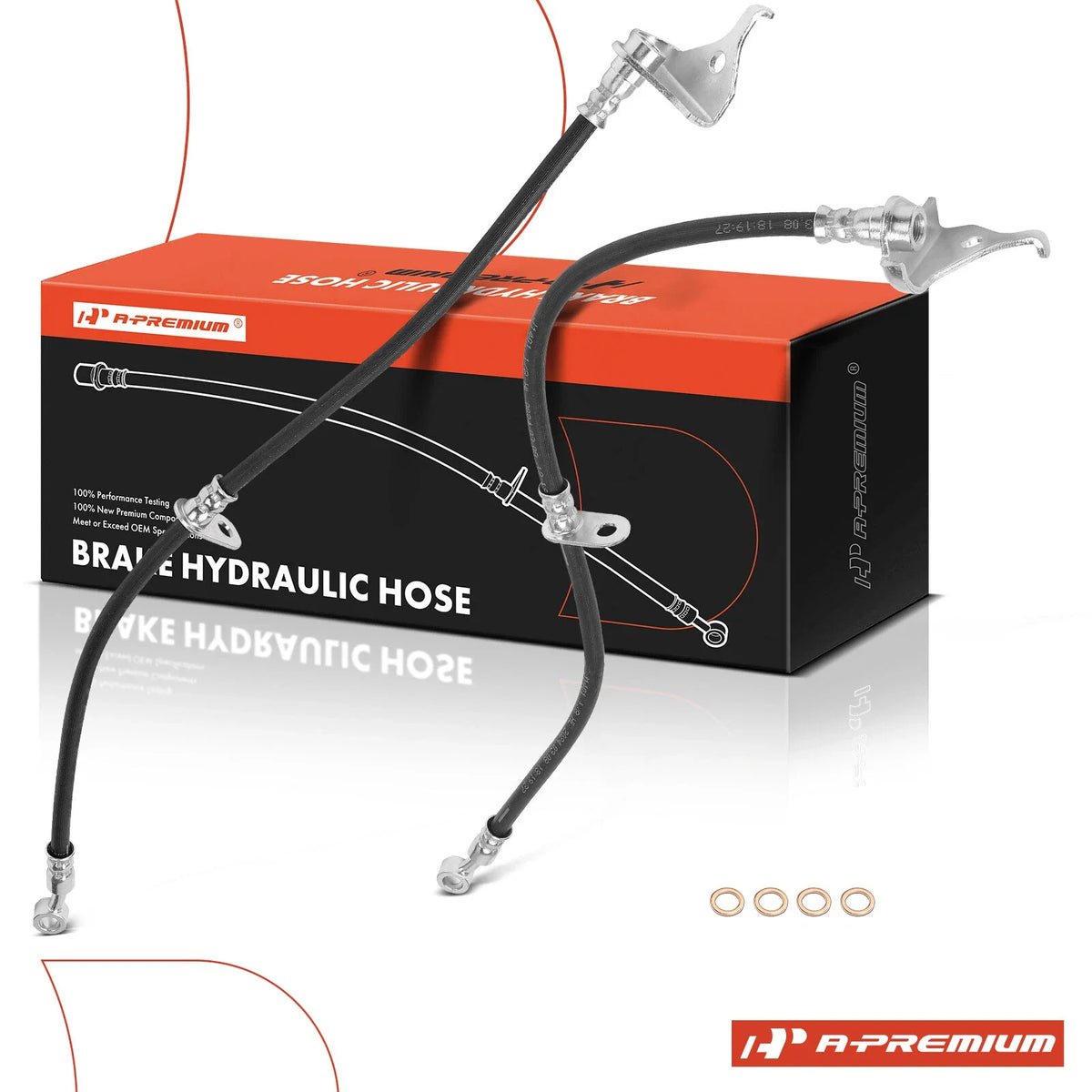 2X Front Brake Hydraulic Hose for Honda CR-Z (2016)