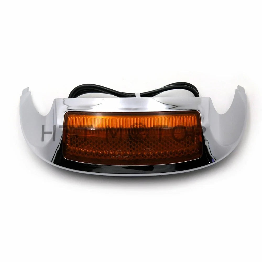 Front Fender Tip Light LED Orange Lens for Harley Road King FLHR 2014-2017