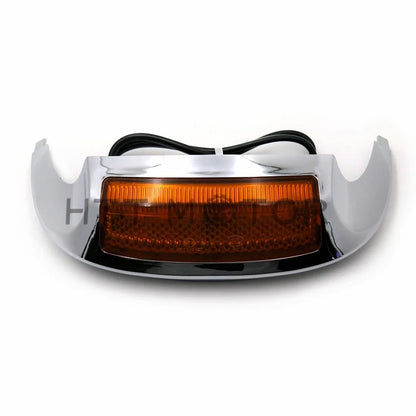Front Fender Tip Light LED Orange Lens for Harley Road King FLHR 2014-2017