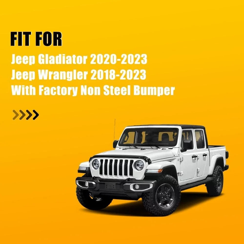 Front License Plate Mounting Bracket for Jeep Wrangler/Gladiator (2018–2023)