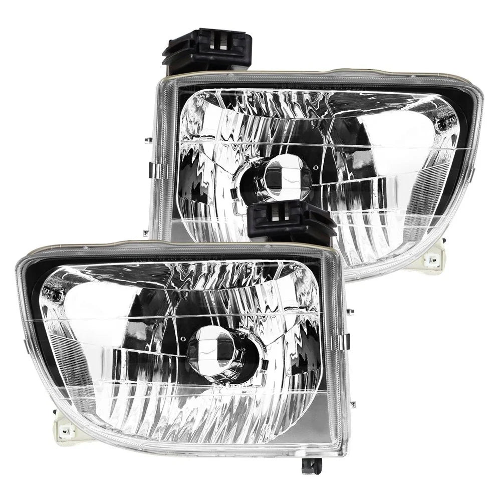 Set of 2 Headlights for Toyota Tacoma (2001–2004) Halogen Chrome Housing