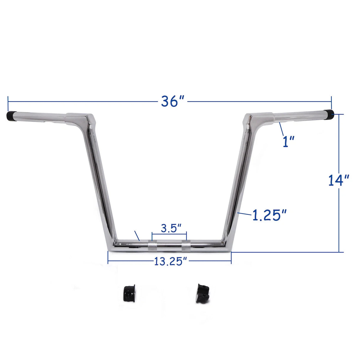 Chrome 14" Ape Hanger Handlebar for Harley Road Glide FLTRX FLTRU (2015–2020)