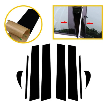 Set of 8 Gloss Black Door Trim Covers for 2018-2022 Toyota Camry