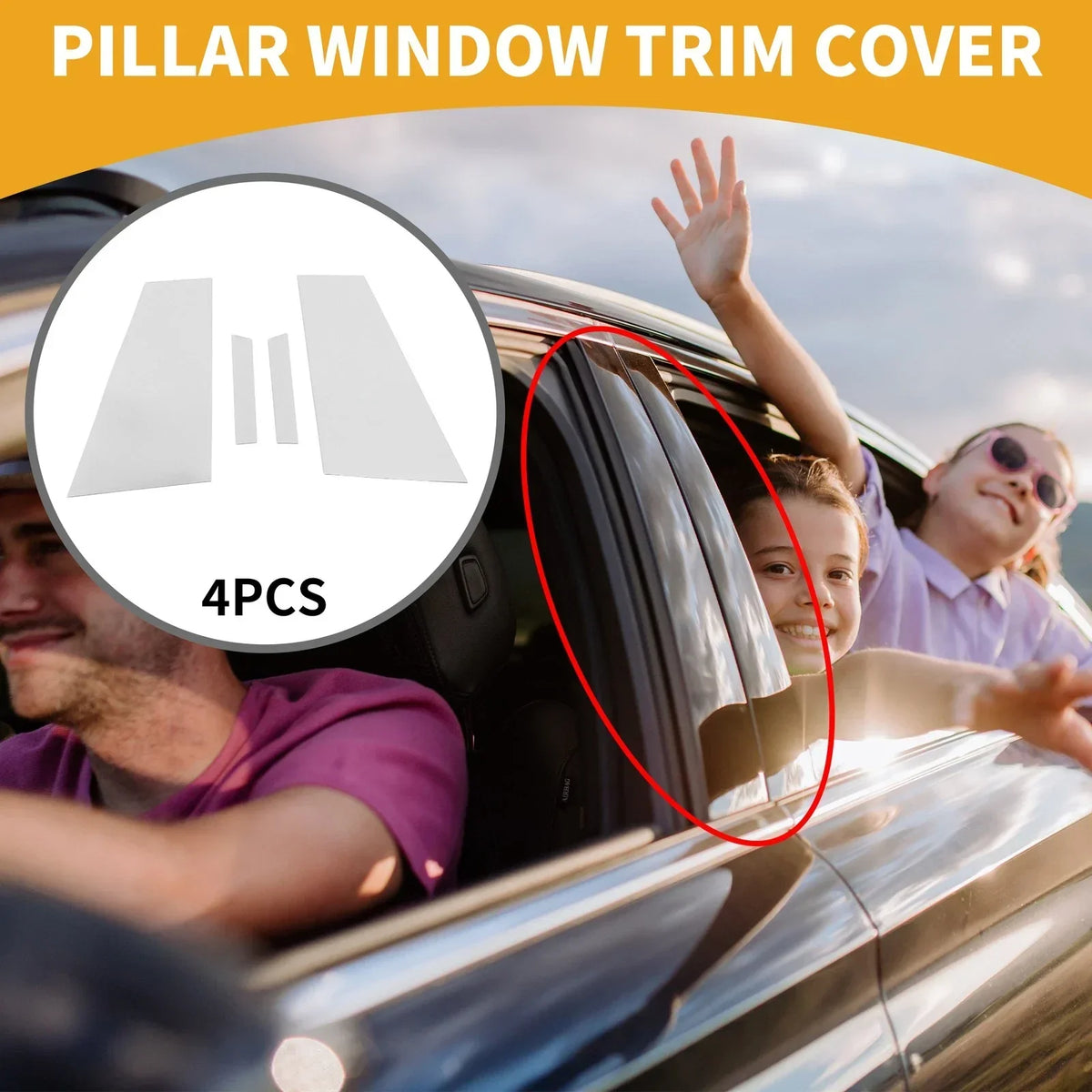 4pcs Trim Covers for Car Pillar Windows - Mercedes Benz CLS-Class 2005-2018
