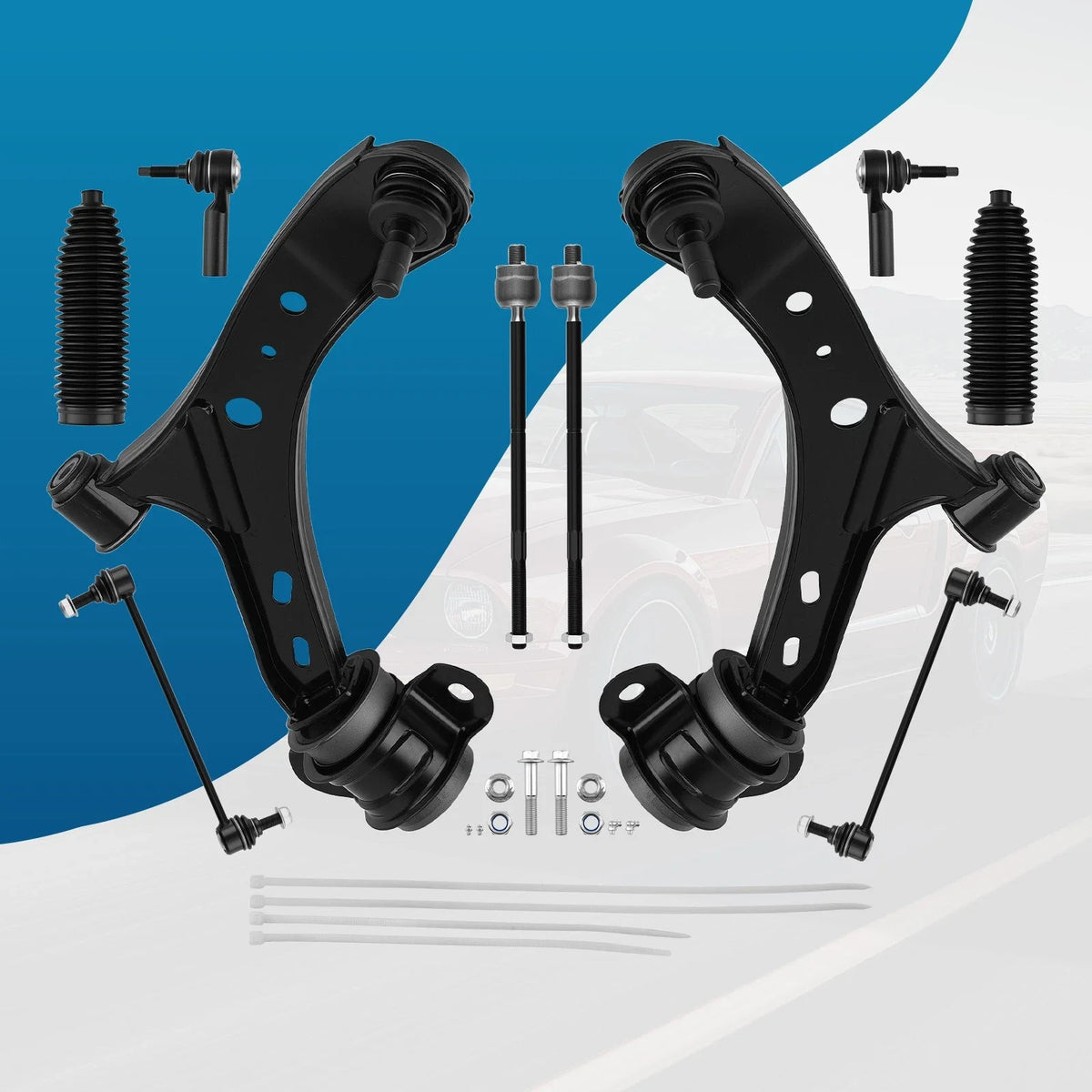 Lower Control Arm and Sway Bar Link Kit for 2005-2010 Ford Mustang 10PC