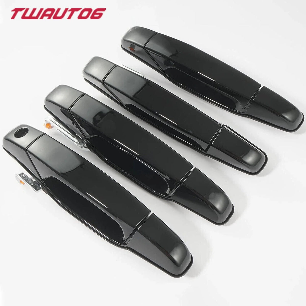 Set of 4 Black Exterior Door Handles for GMC Sierra 1500, Yukon XL (2007–2013)