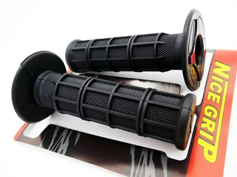 Left & Right Black Hand Grip Set for Suzuki RM125 (2000-2008)