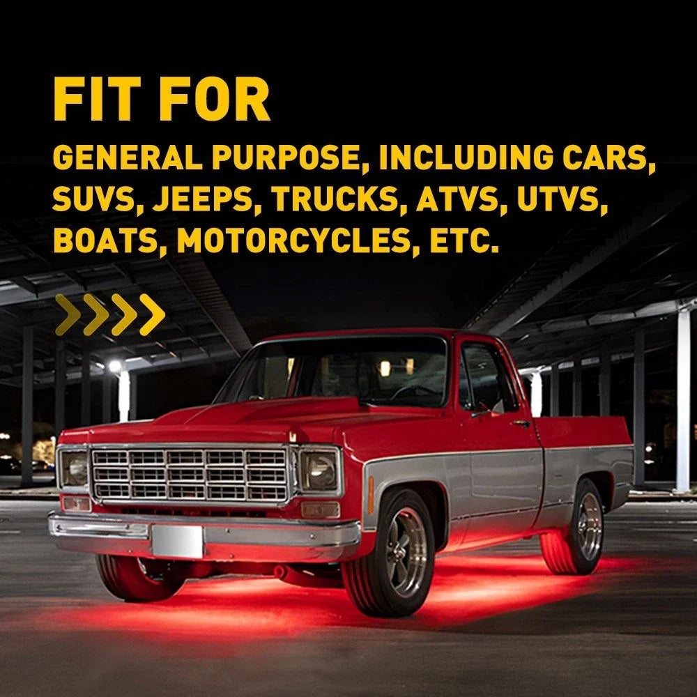 12pc LED Underbody Neon Light Kit for Universal Vehicles (Waterproof)