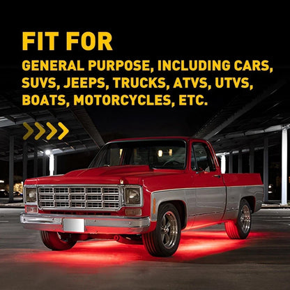 12pc LED Underbody Neon Light Kit for Universal Vehicles (Waterproof)