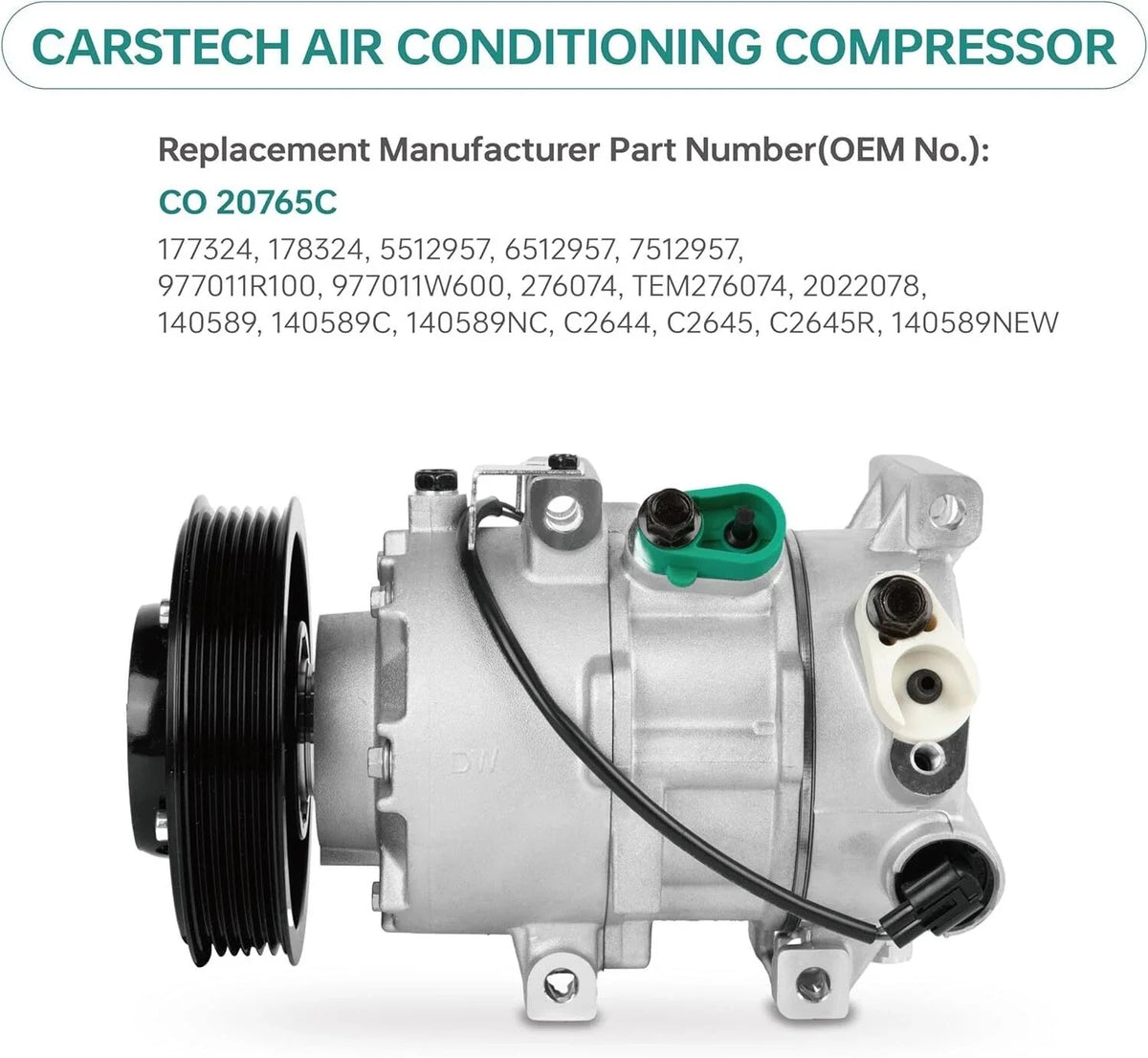 AC Compressor for Kia Rio (2012–2015) & Hyundai Accent (2012–2016) CO 20765C