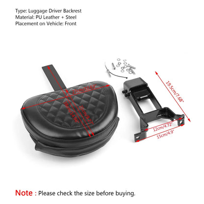 Plug-In Driver Backrest + Mounting Kit for Indian Chieftain Roadmaster (2014–2023)
