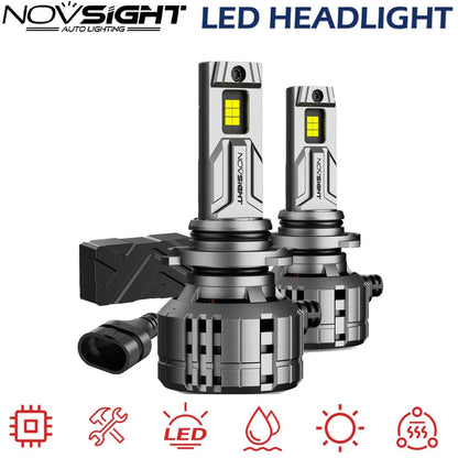 LED Headlight Bulbs 9005 - 2 Pack, 6500K 40000LM