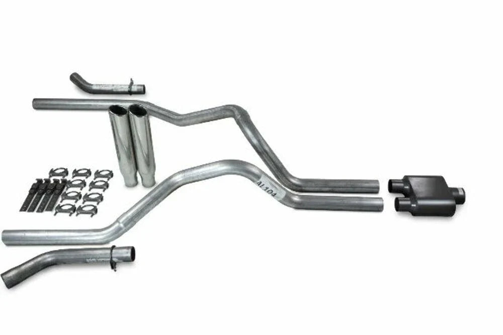 Dual Exhaust Kit for Chevy GMC 1500 (2019–2025) 2.5" Corner Exit