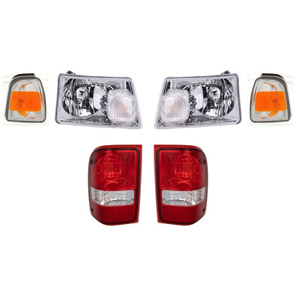 Headlight Set for Ford Ranger (2006–2011) - Driver & Passenger Side