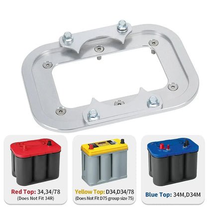 Optima 34/78 Aluminum Battery Relocation Hold Down Tray