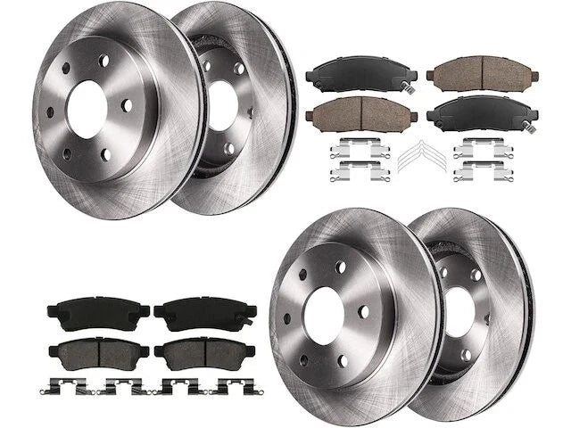 Front and Rear Brake Pad and Rotor Kit for Suzuki Equator (2009–2012) TC145ZR