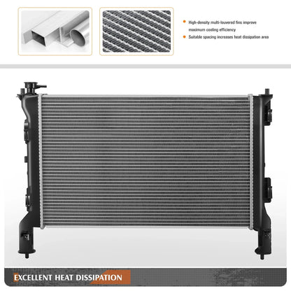 2.0L Hybrid Aluminum Radiator for Kia Optima/Sonata 2016-2020 DPI-13709