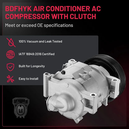 A/C Compressor w/Clutch for 2008-2015 Honda Accord Crosstour