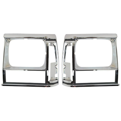 Headlight Door Set for Jeep Cherokee (1991–1996), Comanche (1991–1992) Chrome