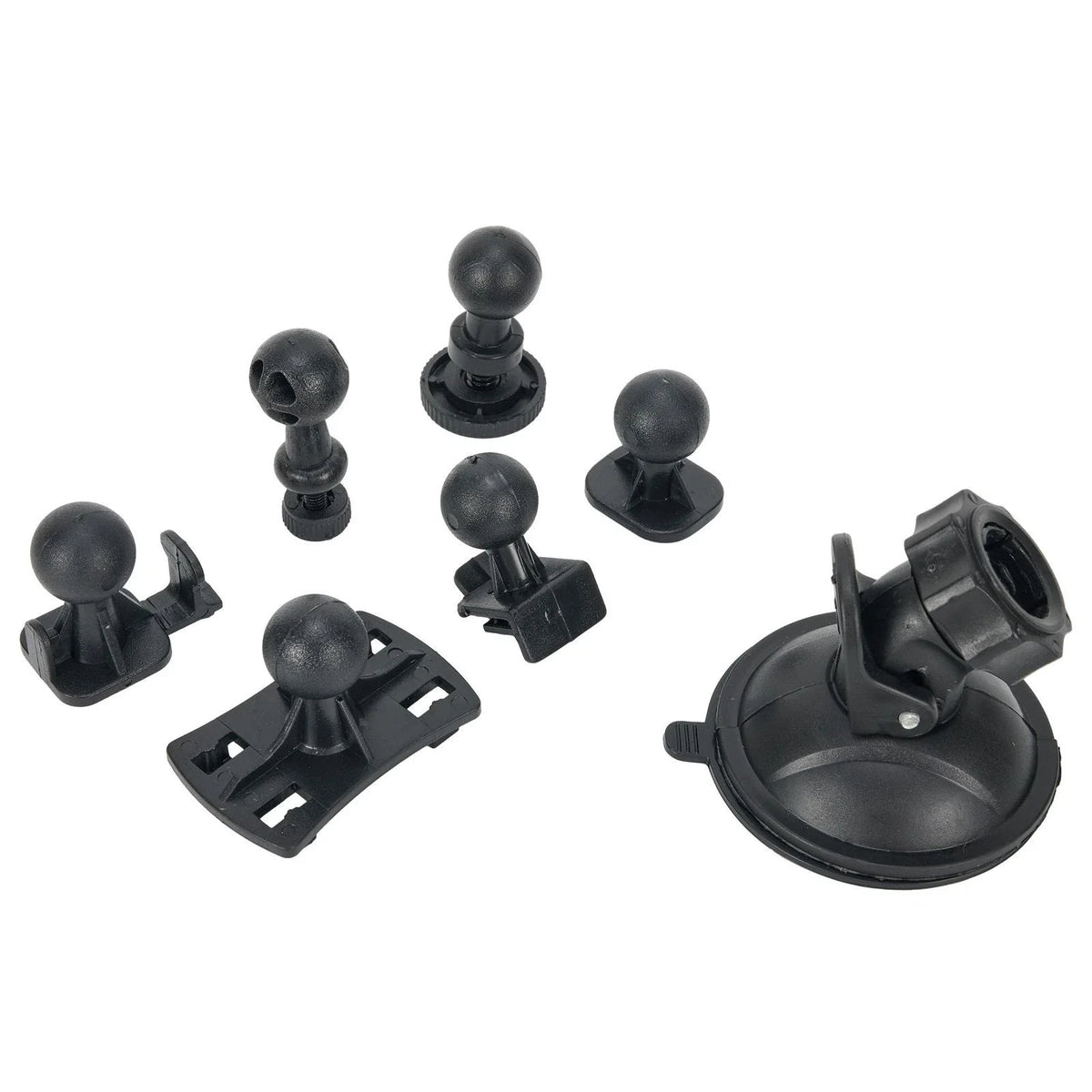Suction Cup Mount for Dash Cam with 6 Adapters for Vehicle Video Recorder