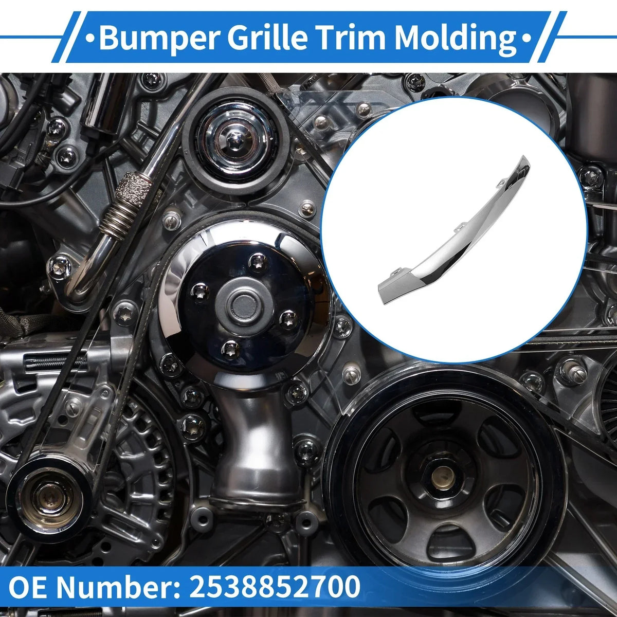 Front Left Bumper Grille Trim for W253 Mercedes-Benz GLC (2016-2019)