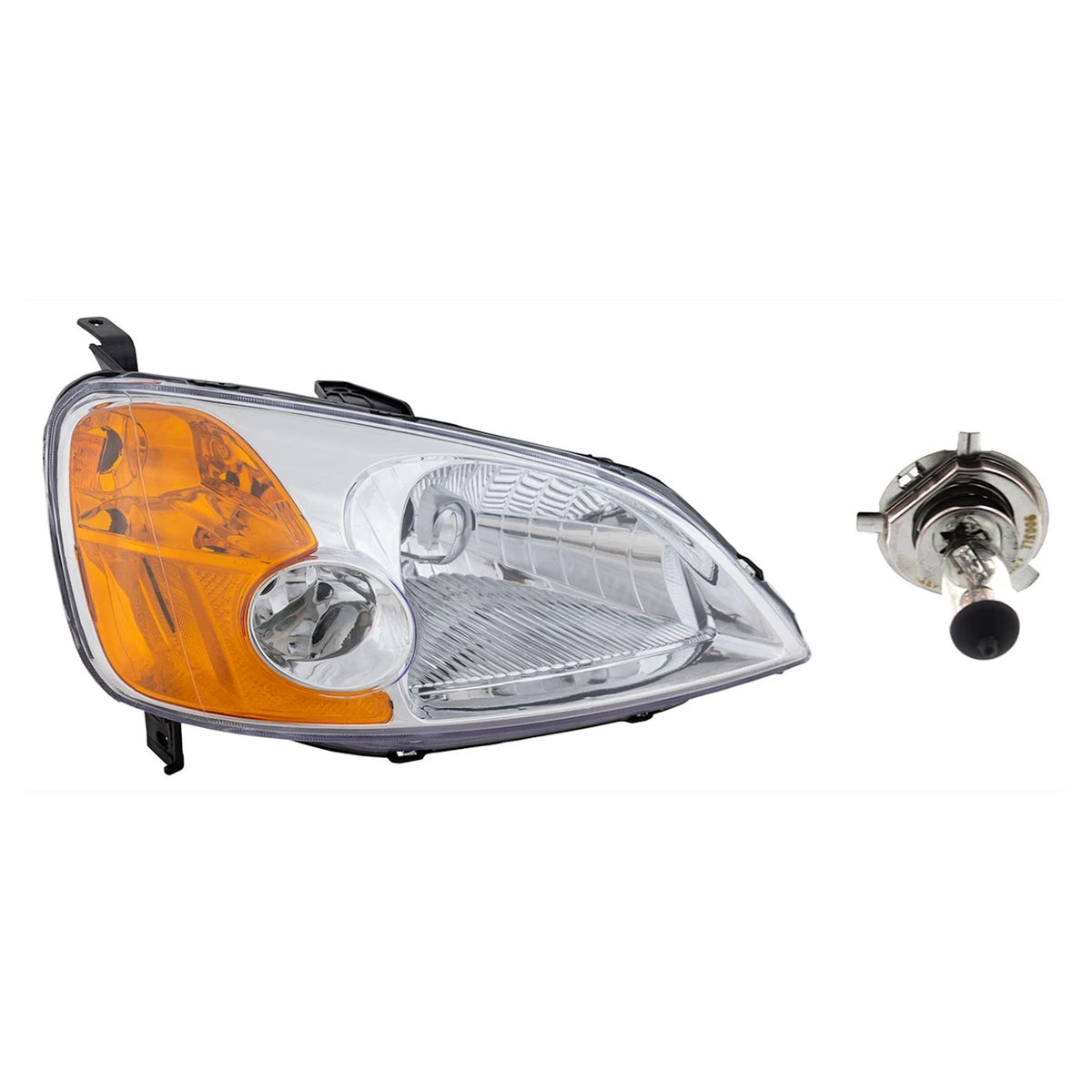 Headlight Kit for Honda Civic (2001–2003) RH with Bulb High/Low Beam CAPA