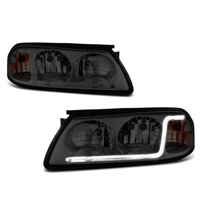 LED DRL Smoked Lens Clear Corner Headlight for Chevy Impala (2000–2005)