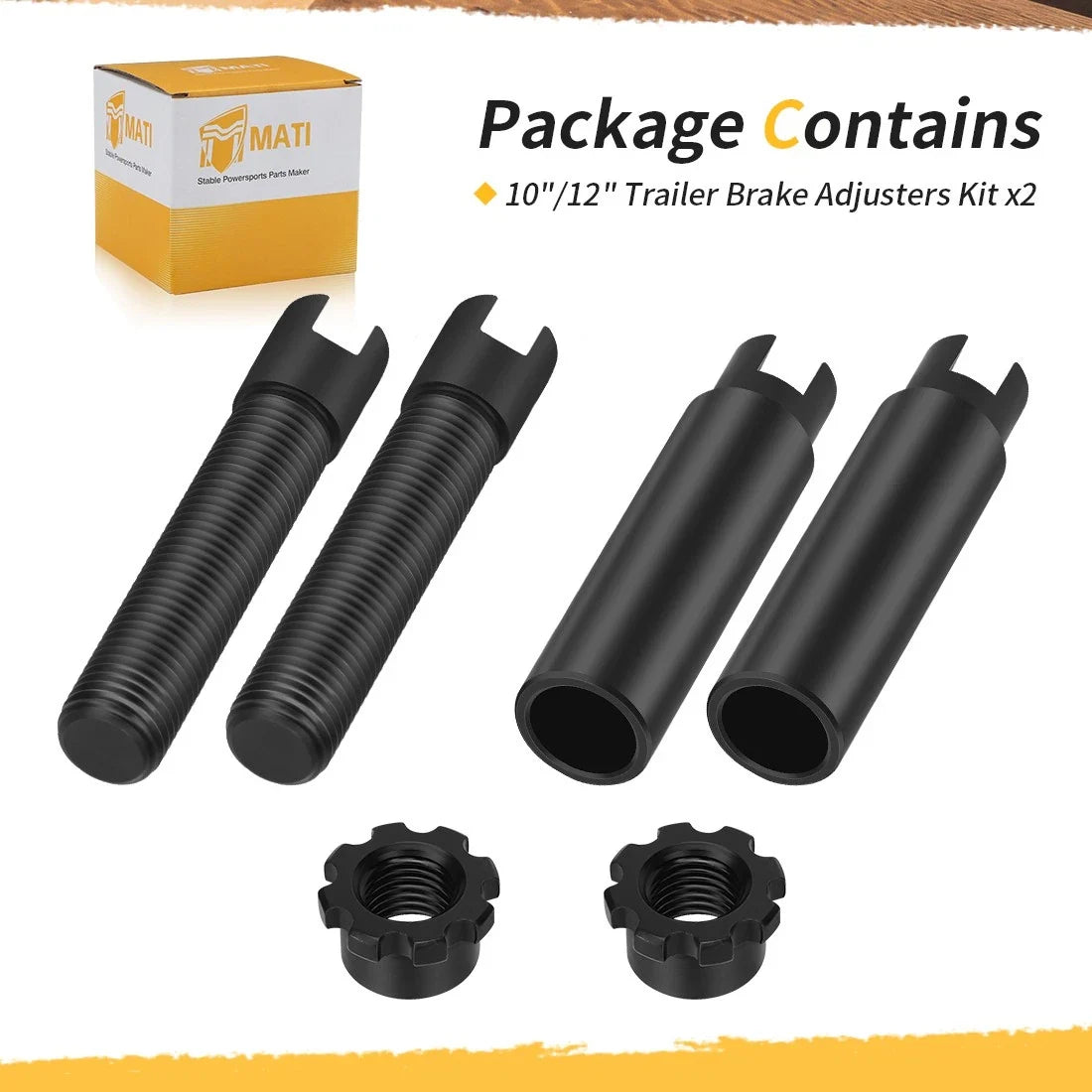 2 Brake Adjuster Screws for Demco Redline Trailer 21035 (10"-12")