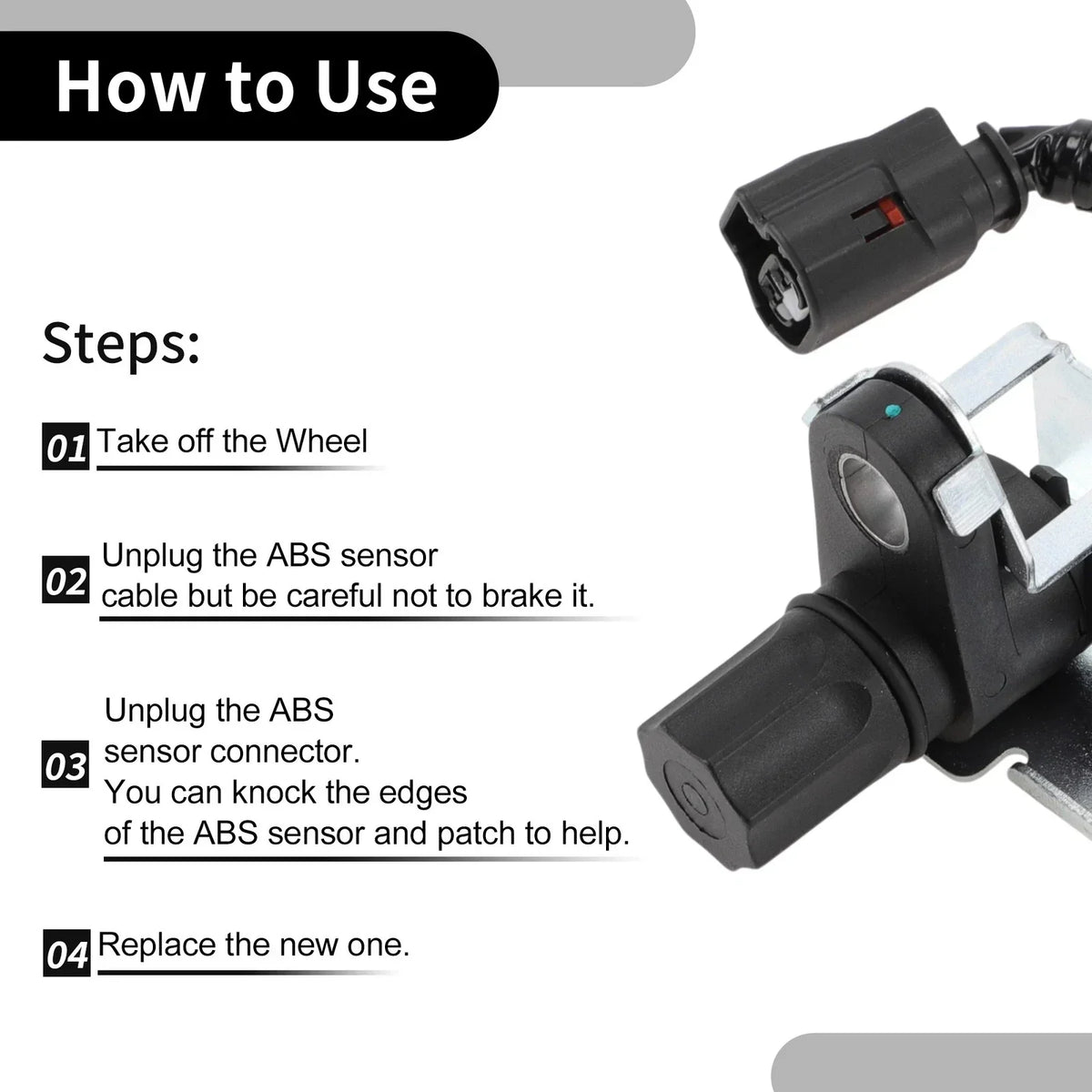 ABS Sensor - Rear Left or Right Side for 2010-2018 Dodge Ram 2500