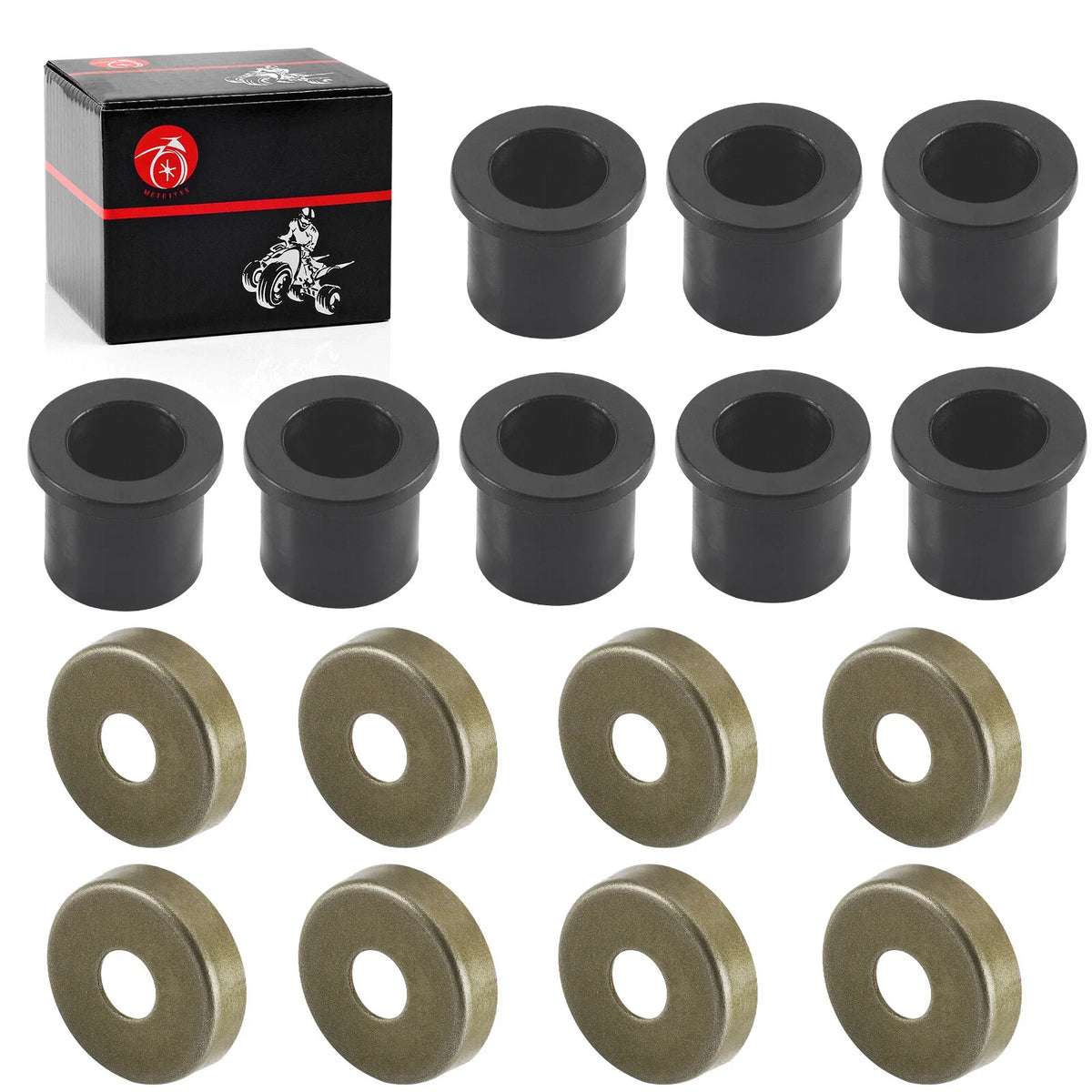 8 Front A-Arm Bushings with Caps for Polaris RZR 170 (2009-2021)