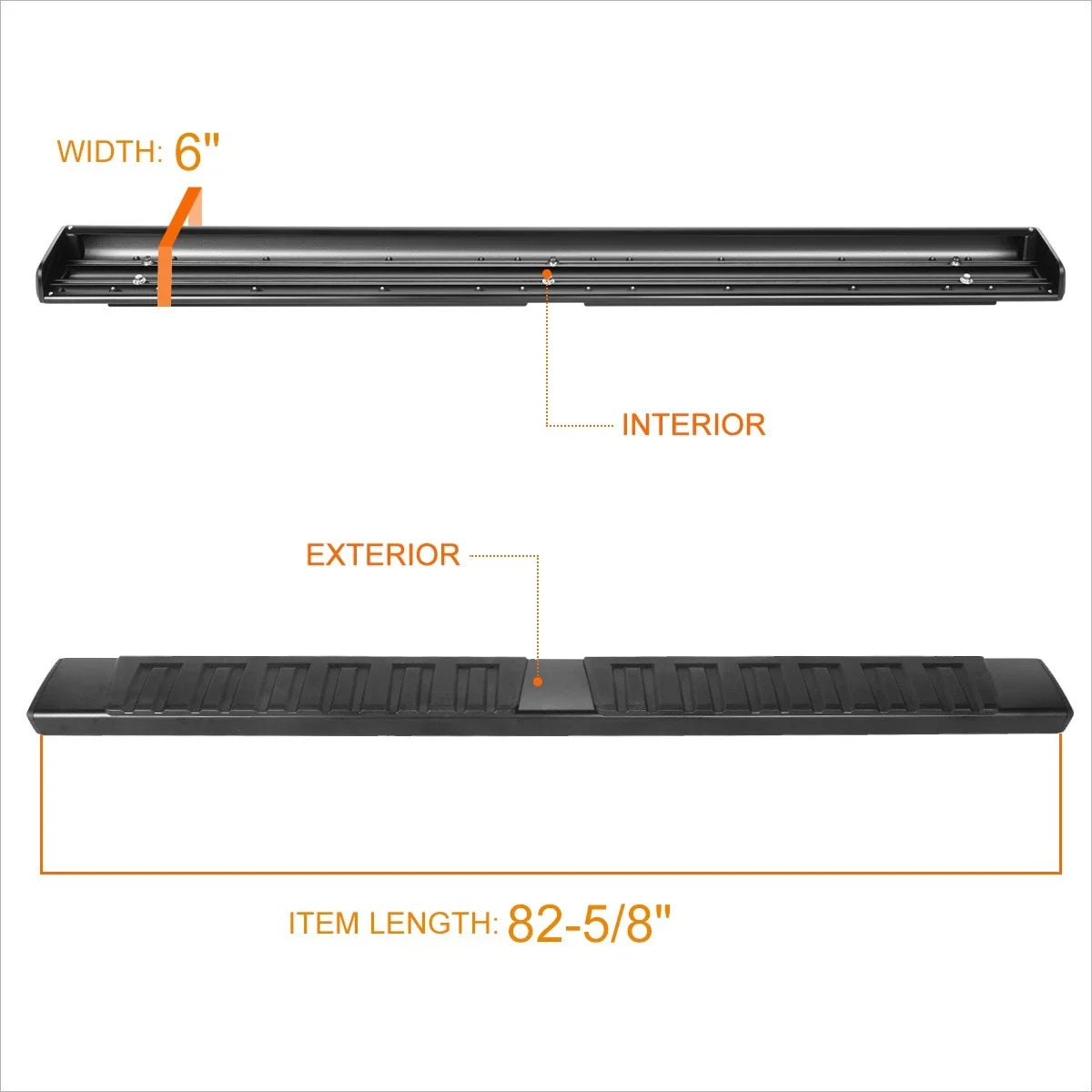 Nerf Bars Aluminum Side Step Set of 2 for Ram 1500 Crew Cab 2019-2024