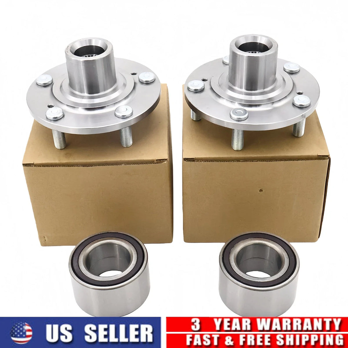 2X Front Wheel Hub Bearing Kits for Honda Civic (2016–2021) 2.0L L4