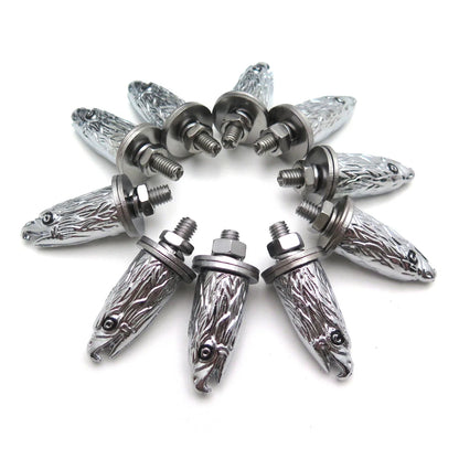 10X Eagle Head Chrome Bolts for License Plate Tag Frame