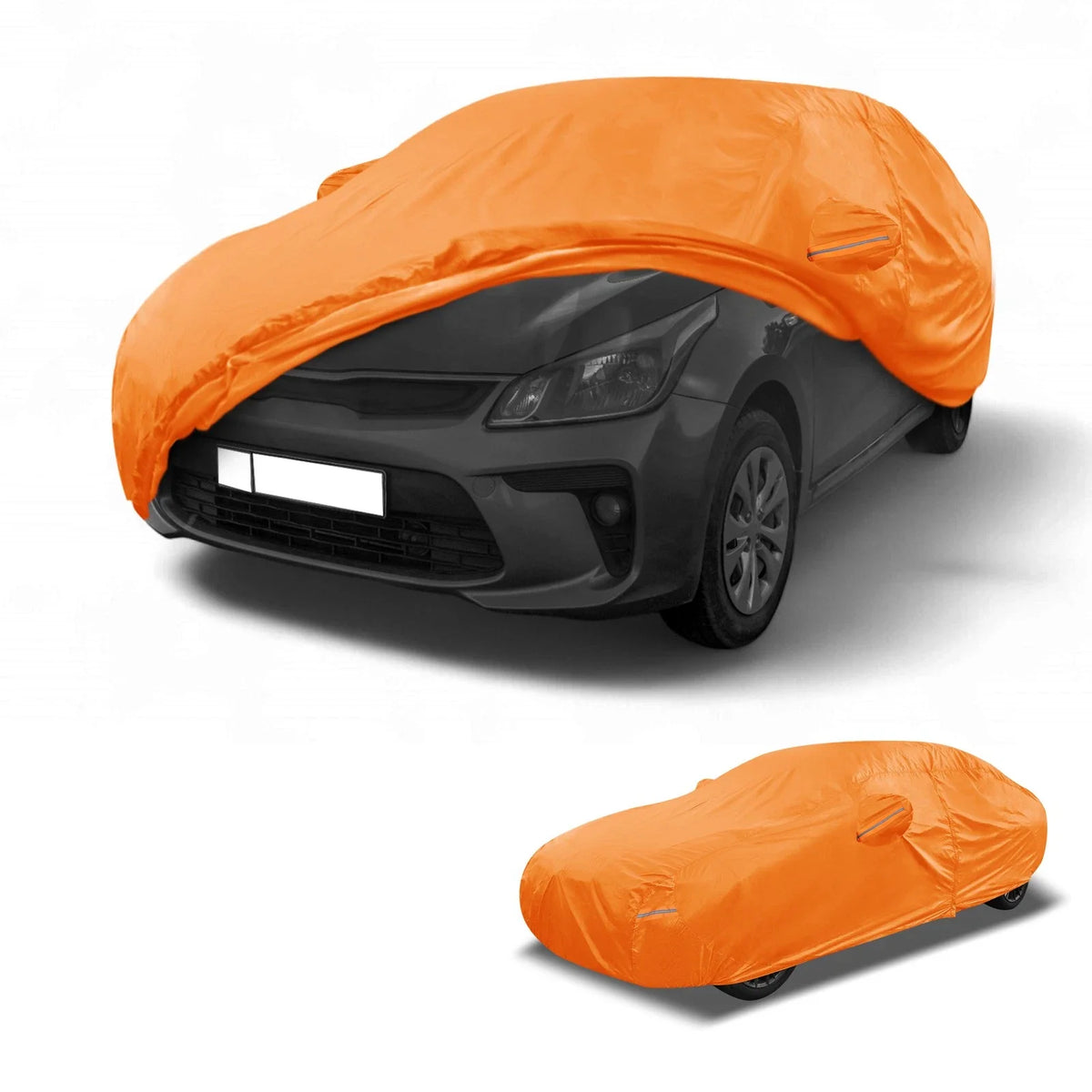 Waterproof Car Cover for Kia Rio (210D-PU, Orange, All Weather)