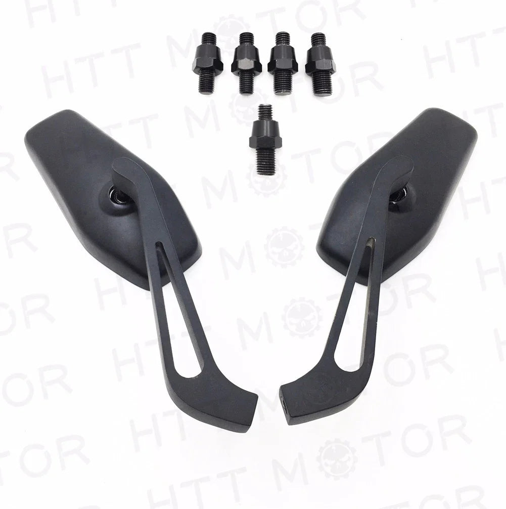 Rearview Mirrors for Universal Motorcycles (8mm 10mm) - Black