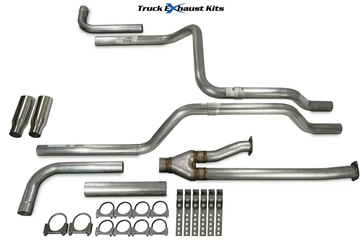 2.5" Dual Exhaust Kit for Tundra (2009–2013) No Muffler Side Rolled Tip